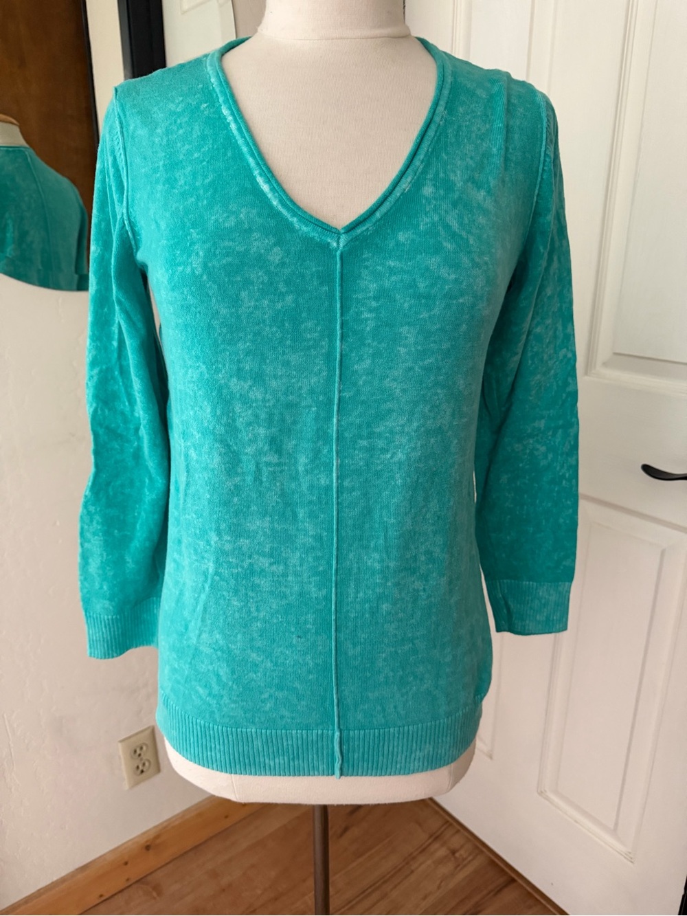 Style & Co. Teal V-Neck Sweater